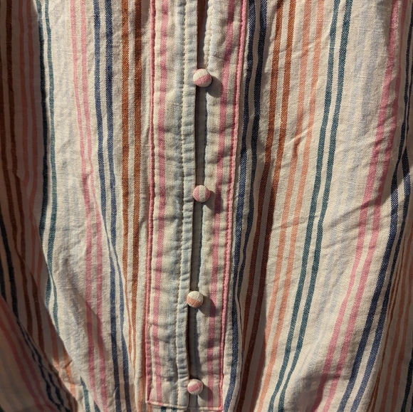 Gap XS striped linen/cotton blend blouse - Picture 2 of 3